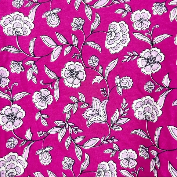 Loft Floral Cinched Puff Sleeve Tee NWT Medium - Picture 8 of 9